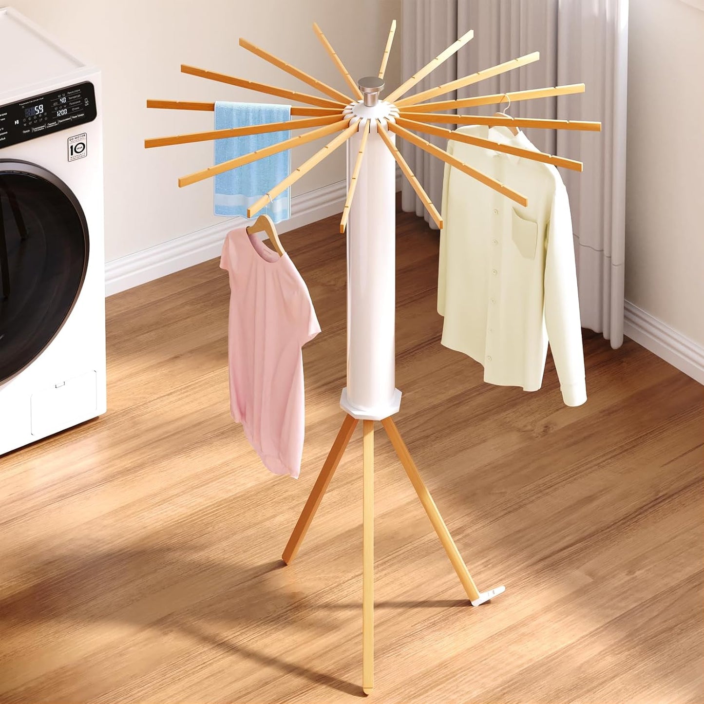 Tripod Clothes Drying Rack  Folding Space Saving