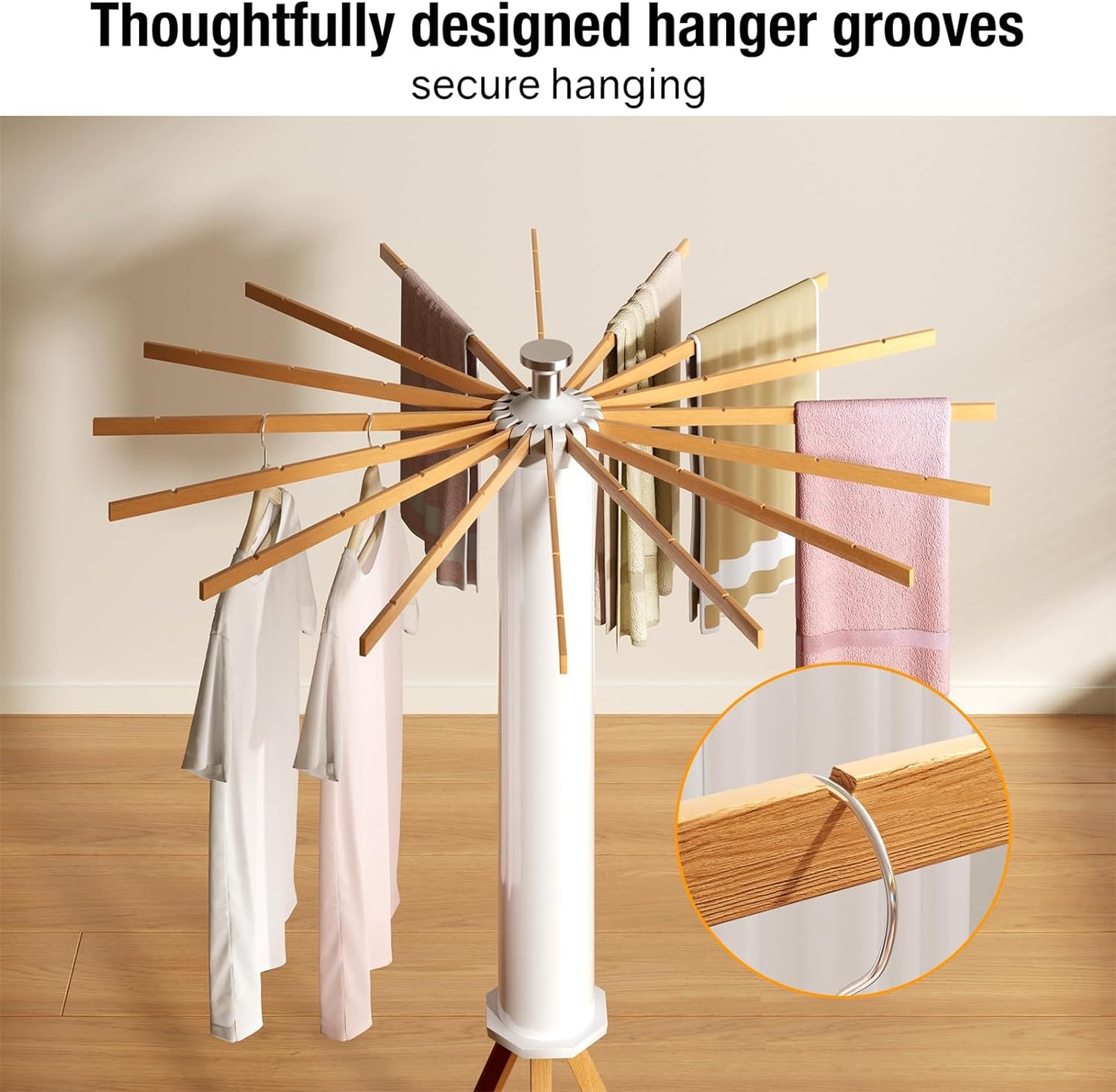 Tripod Clothes Drying Rack  Folding Space Saving