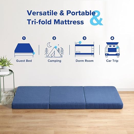 The Home Mart Tri-Folding Memory Foam Mattress