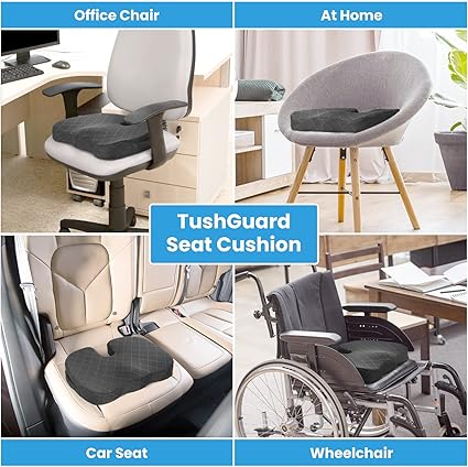 Memory Foam Cushion for Office Chair, Car Seat, Airplane